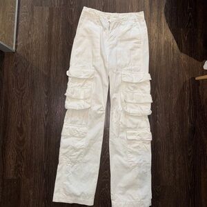 Pull&Bear White Cargo Pants